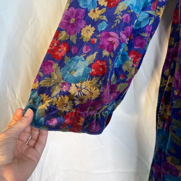 Gilligan & O'Malley Vintage Velour Long Night Dress Pajama Robe Sleep Wear Small - Picture 3 of 11